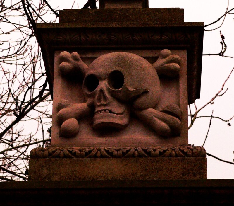 Stone Skull and Crossbones