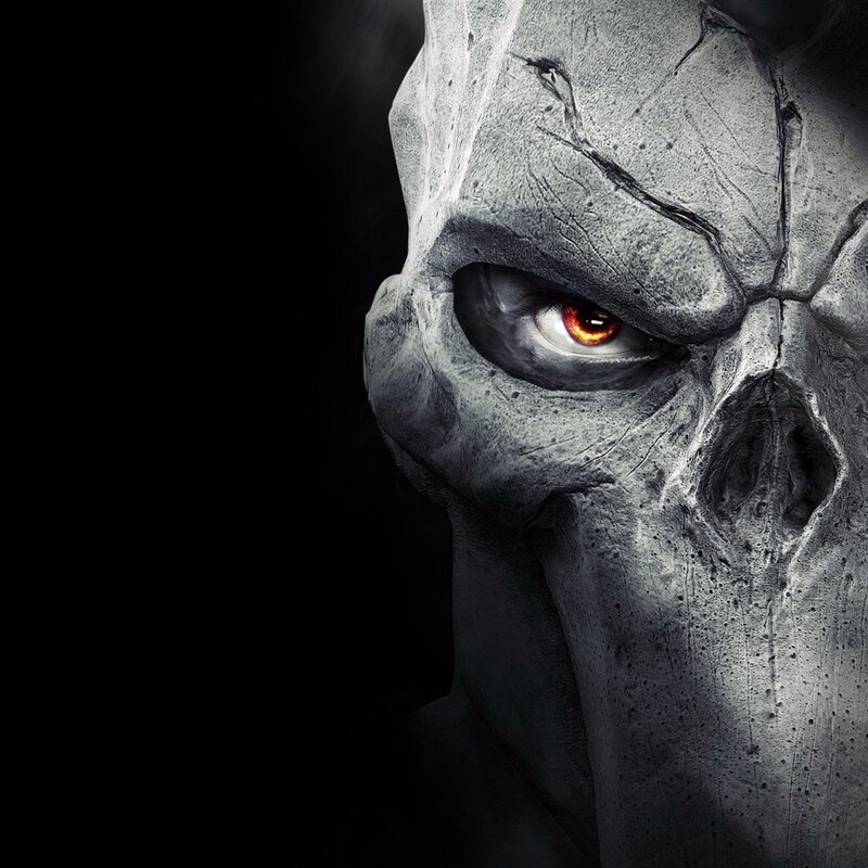 Stone Skull with Glowing Eye — Gray, Dramatic, Menacing