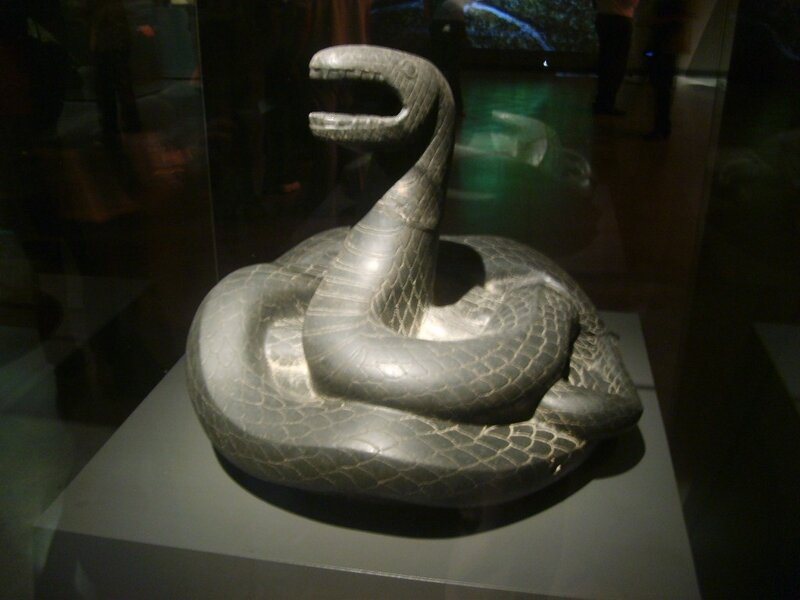 Stone Snake Sculpture
