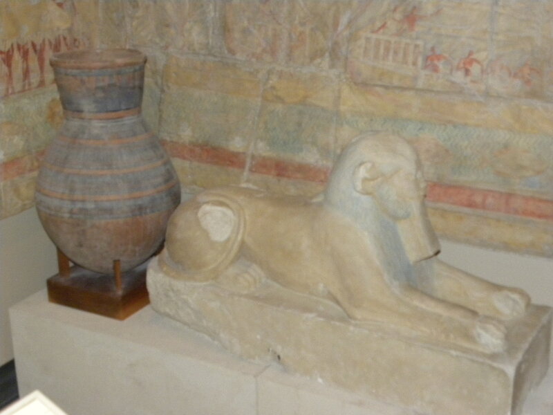 Stone Sphinx Statue — Beige