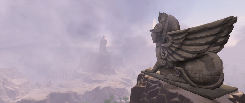 Stone Sphinx Statue — Gray