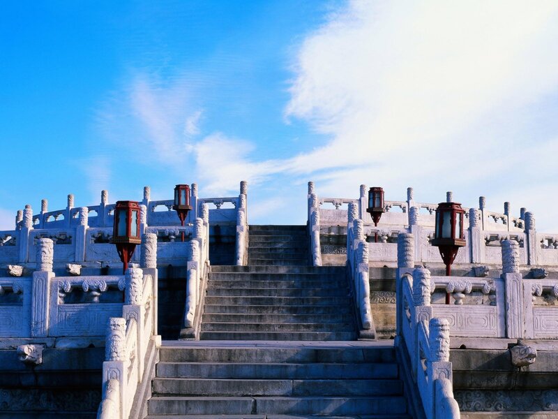 Stone staircase at a historic site
