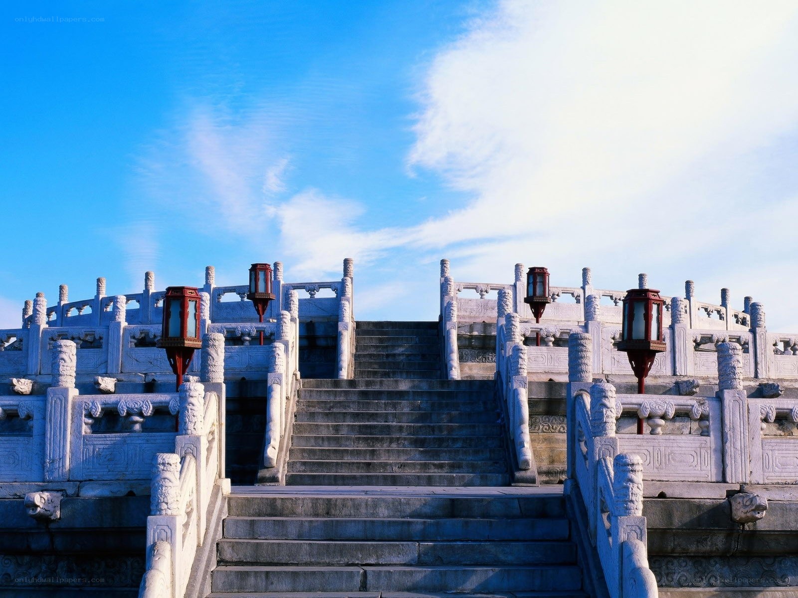 Stone staircase at a historic site
