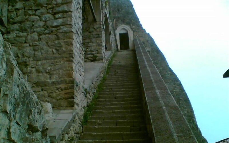 stone staircase in ancient fortress