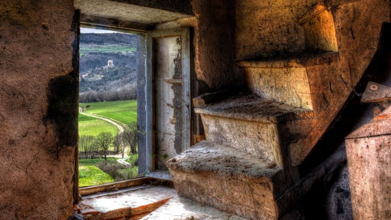 Stone Staircase in Ruin