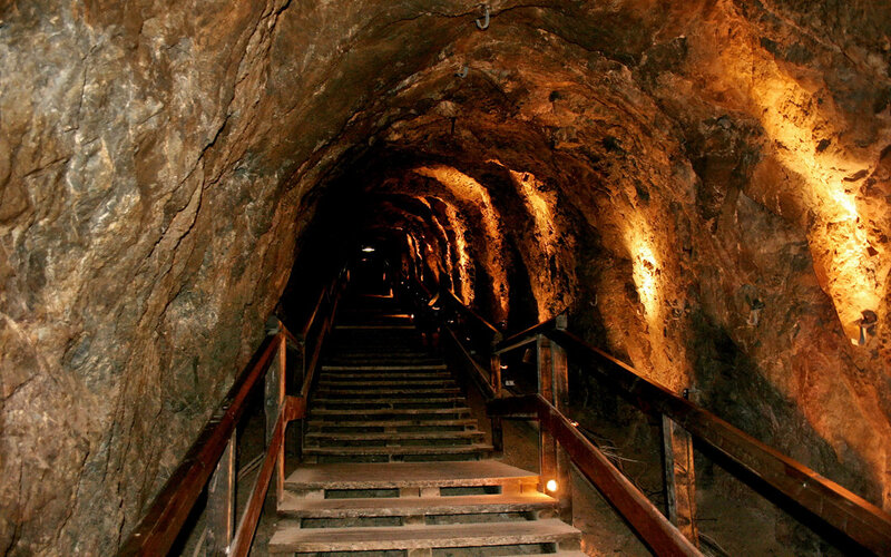 Stone Staircase in Tunnel