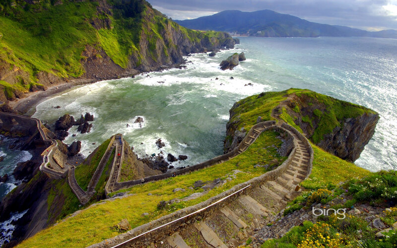 Stone Staircase on Cliff