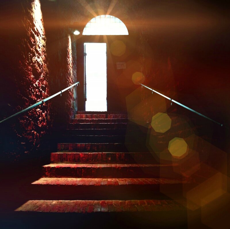 Stone Staircase with Light