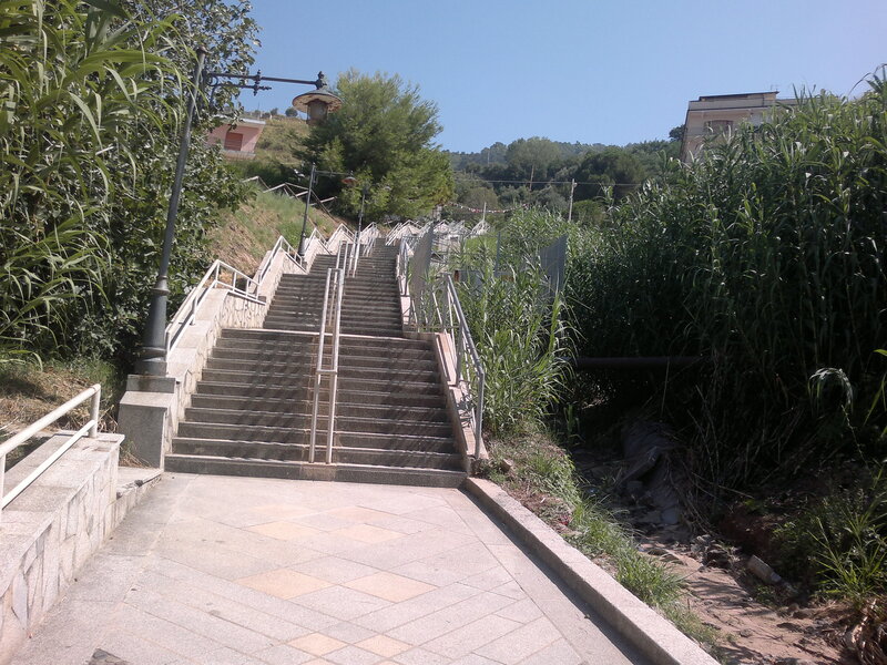 Stone Staircase with Railings