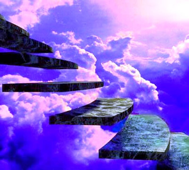 Stone Stairs in Clouds