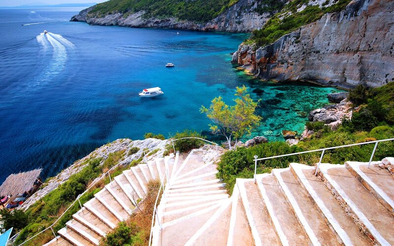 Stone Stairs to Bay