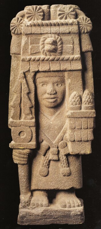 Stone statue of a figure