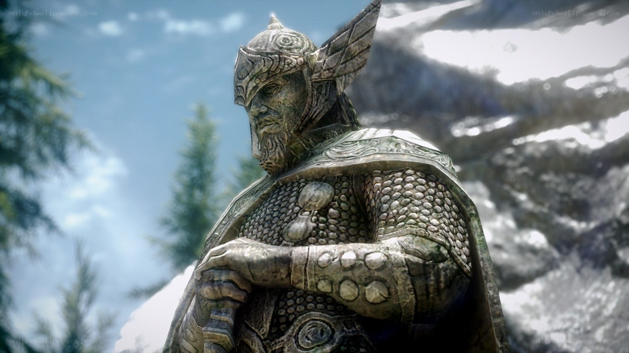 stone statue of a warrior
