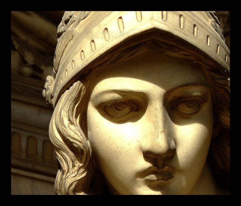 stone statue of a woman