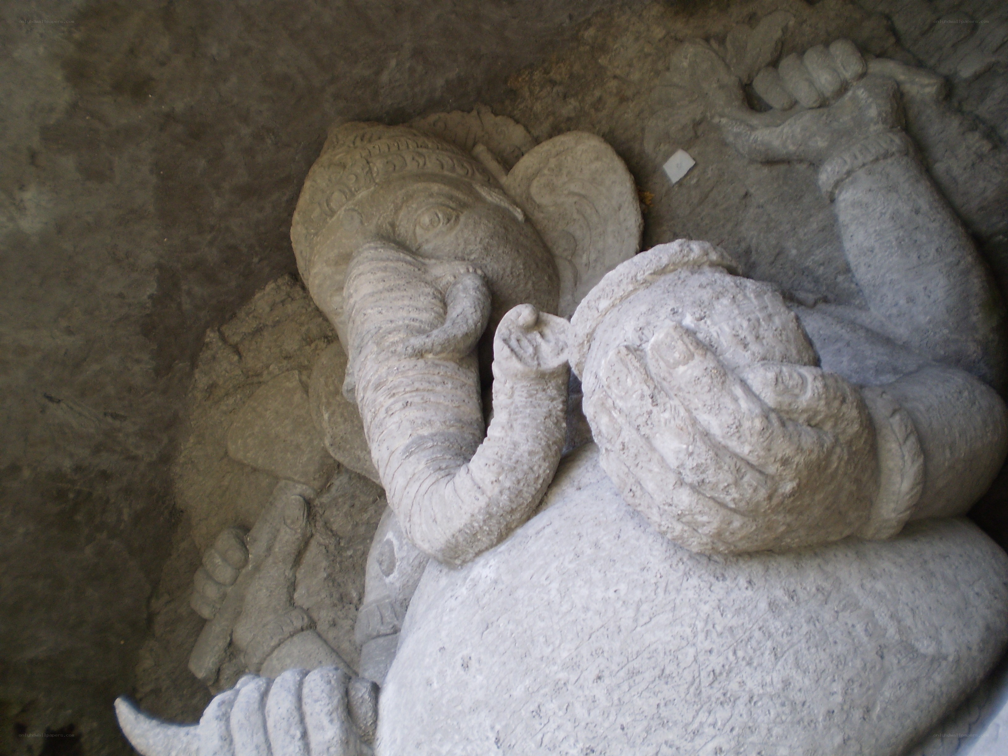 Stone statue of Ganesha