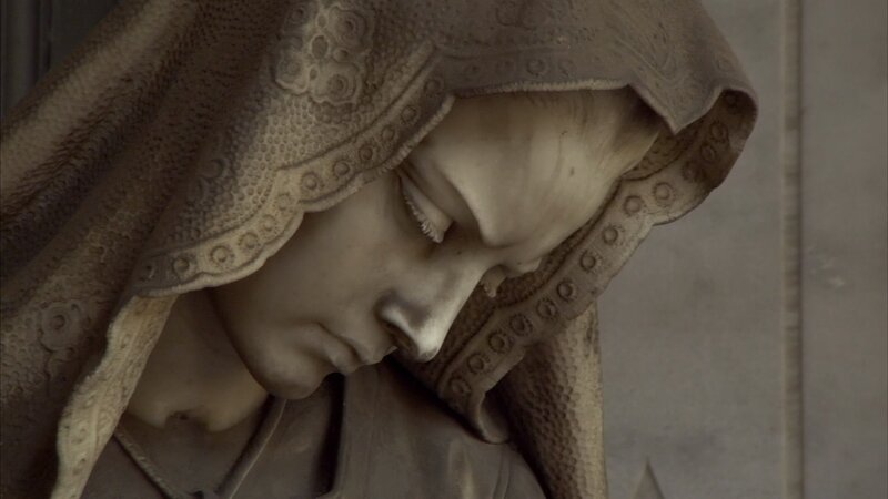 Stone Statue of Woman — Gray, Somber, Photograph