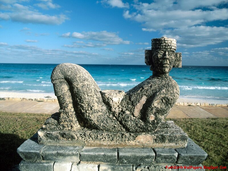Stone Statue on Beach