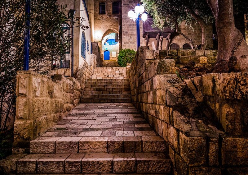 Stone Steps at Night