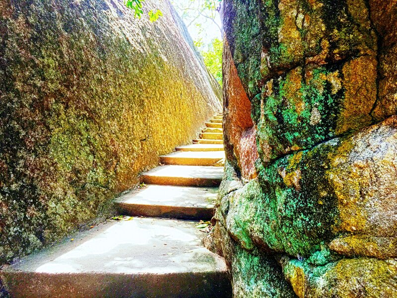 Stone Steps in Rock Passage