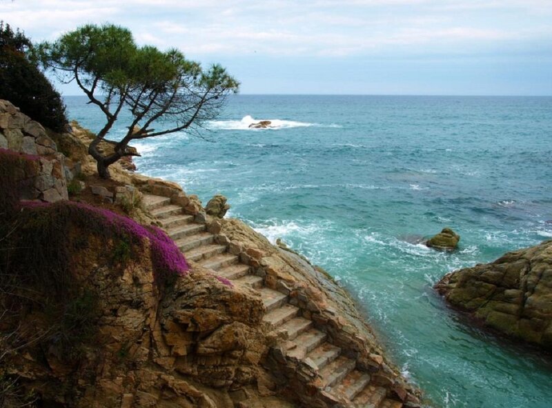 Stone Steps on Cliff