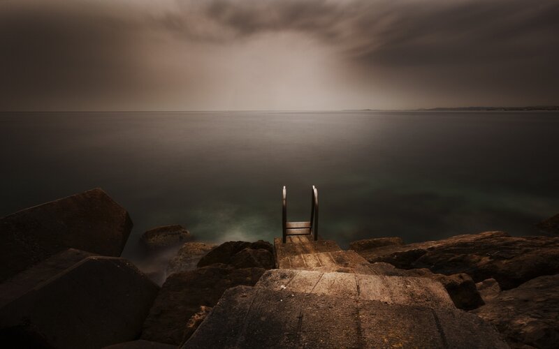 Stone Steps to the Sea — Gray