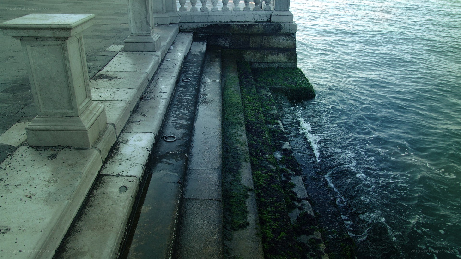 stone steps to the sea