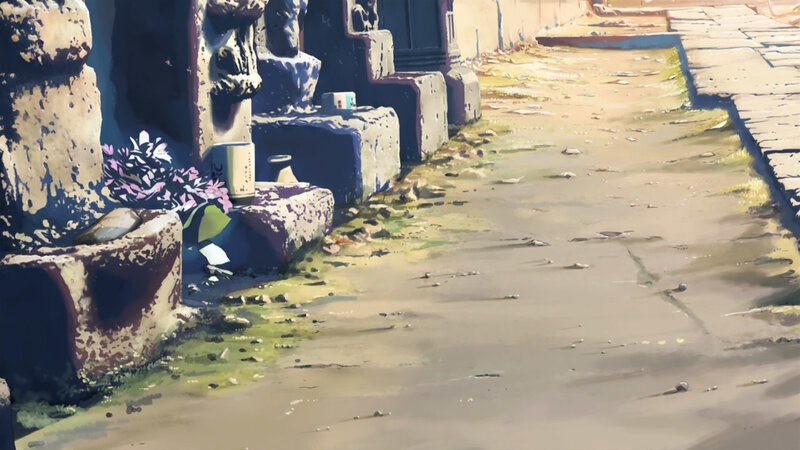 Stone Steps with Flowers — Brown, Serene