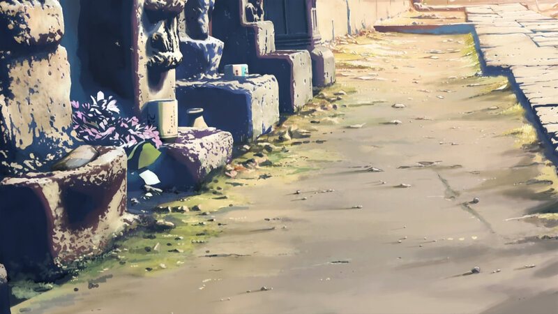 Stone Steps with Flowers — Brown