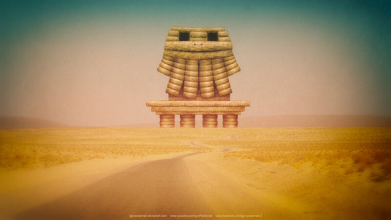 Stone Structure in Desert