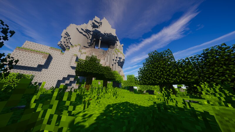 Stone Structure in Forest — Green