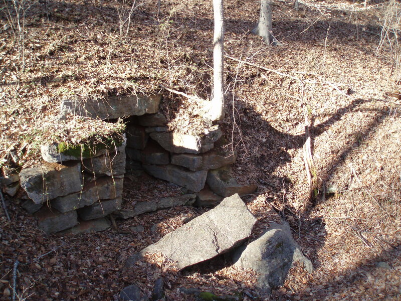 Stone structure in forest