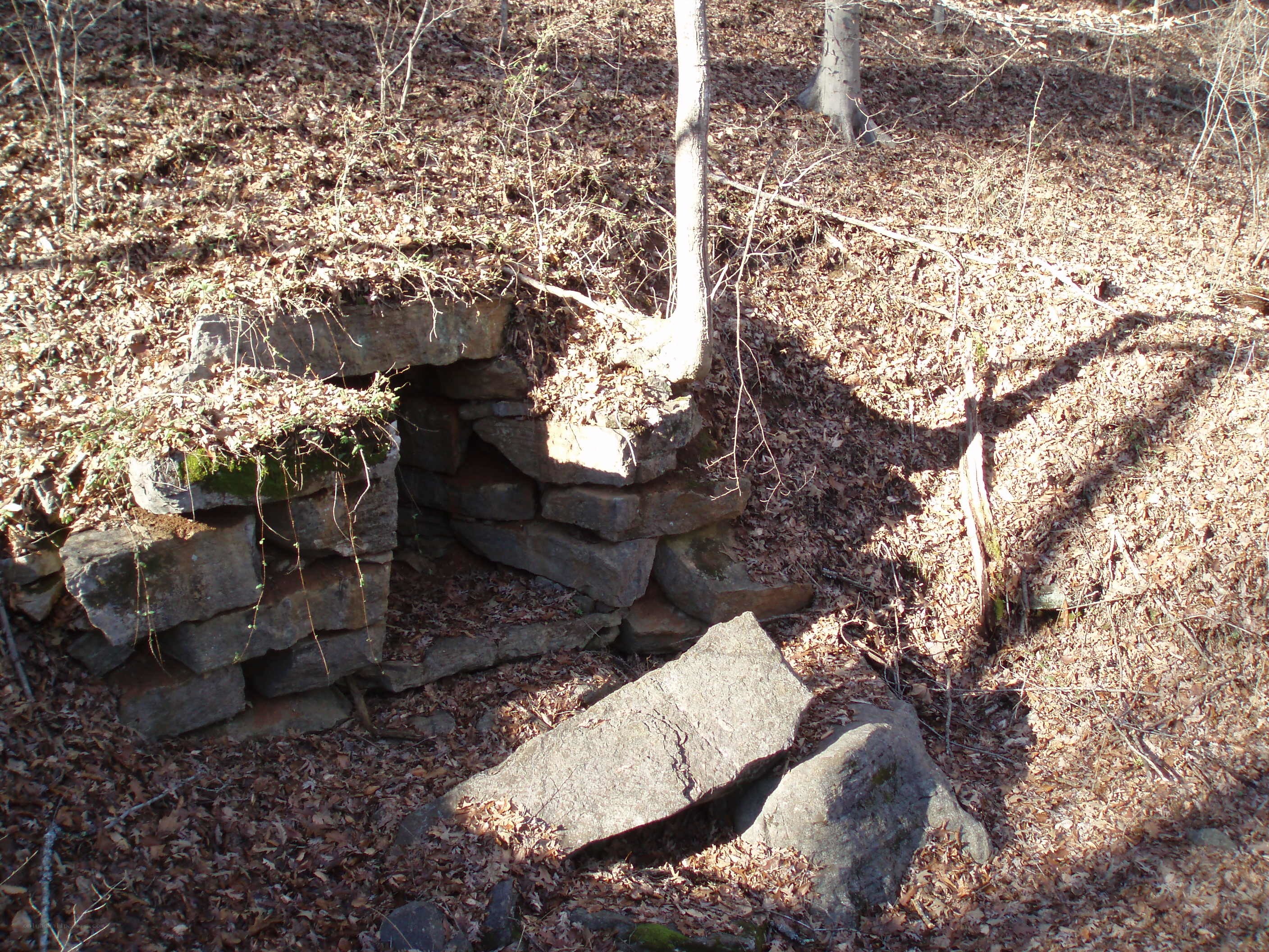 Stone structure in forest