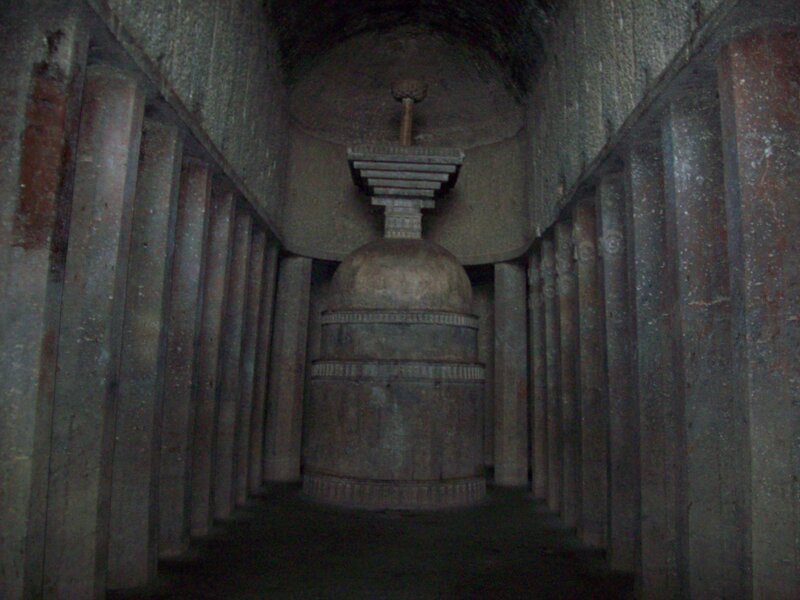 Stone Stupa in Cave