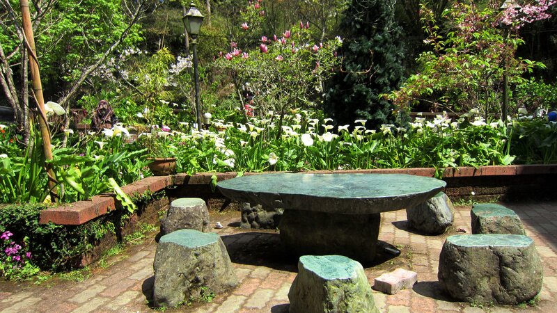 Stone Table in Garden