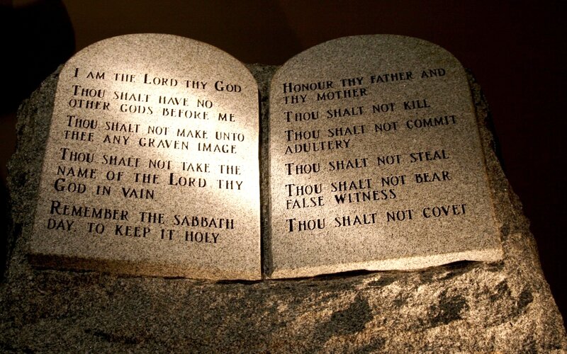 Stone Tablets with Commandments — Gray