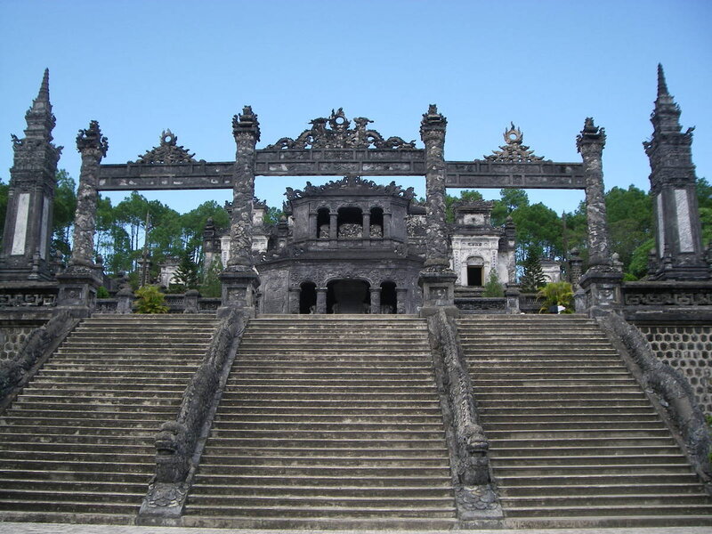 stone temple with grand staircase