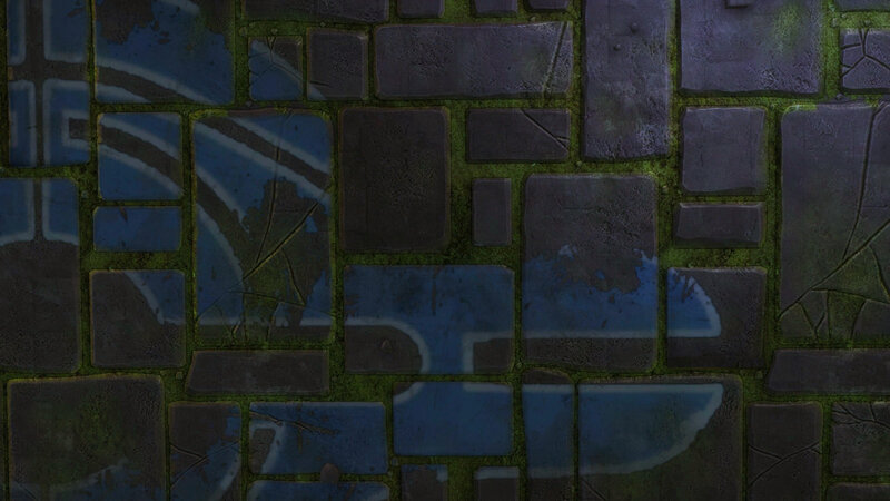 Stone Tiles with Moss