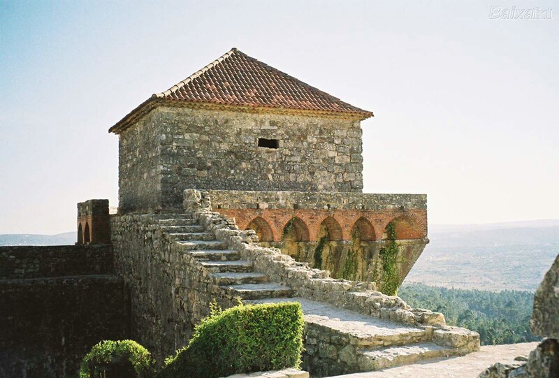 Stone tower at a historic fortress