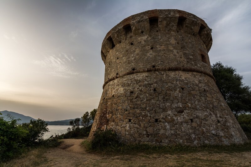 Stone Tower by the Sea — Gray