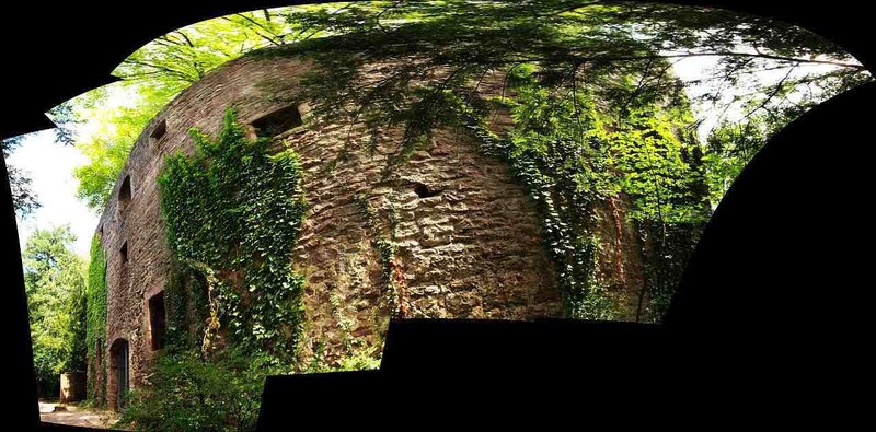 Stone Tower Covered in Ivy