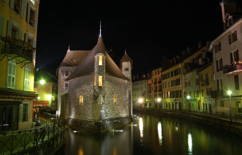 Stone Tower in Canal — Yellow