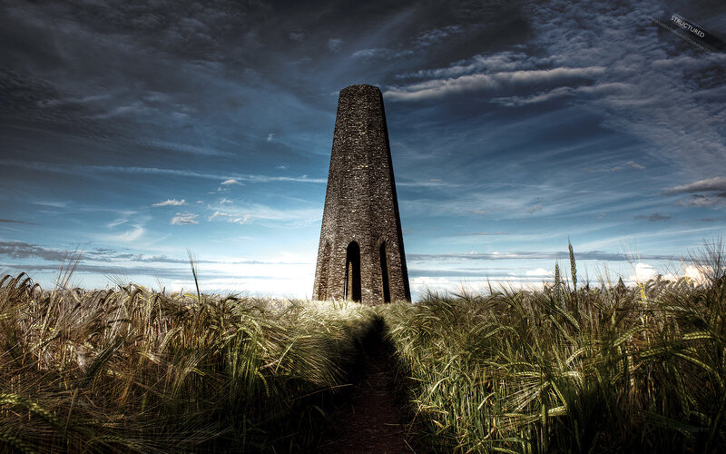 Stone Tower in Field