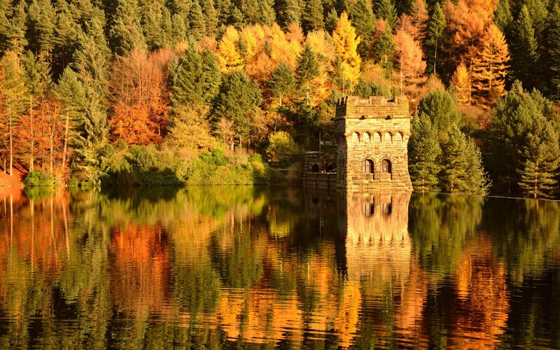 Stone Tower in Lake