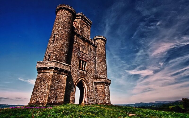 Stone tower on a hill