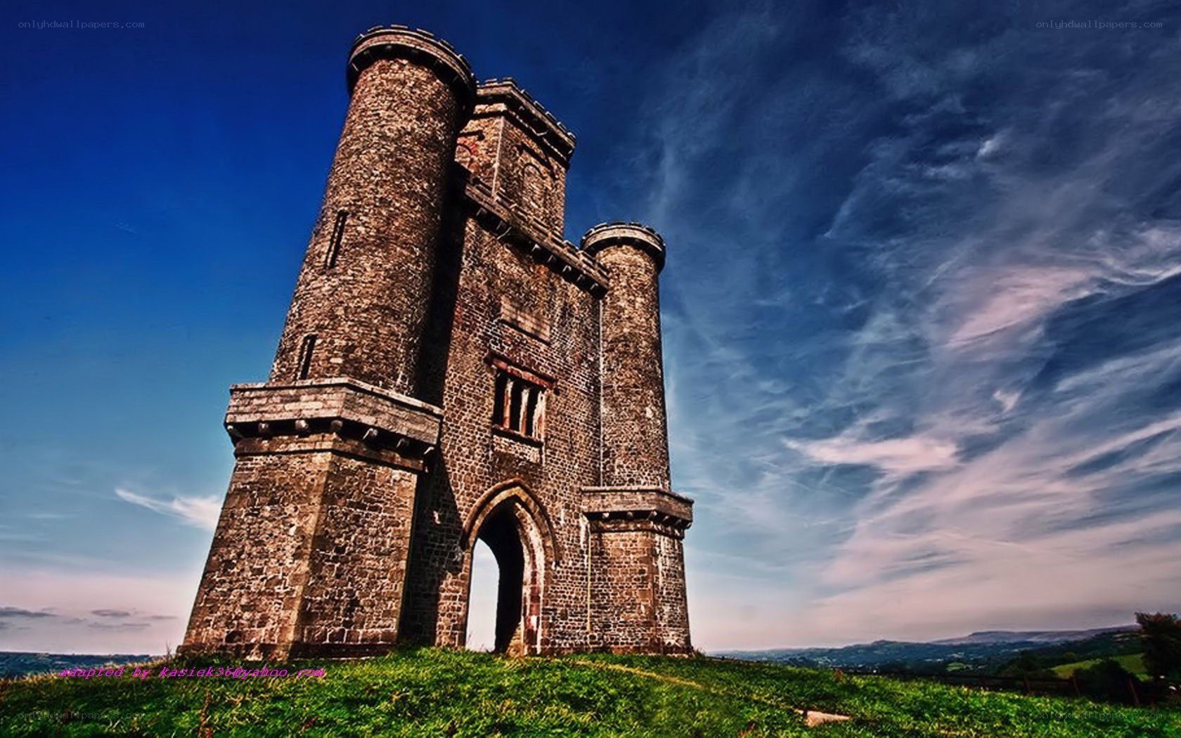 Stone tower on a hill