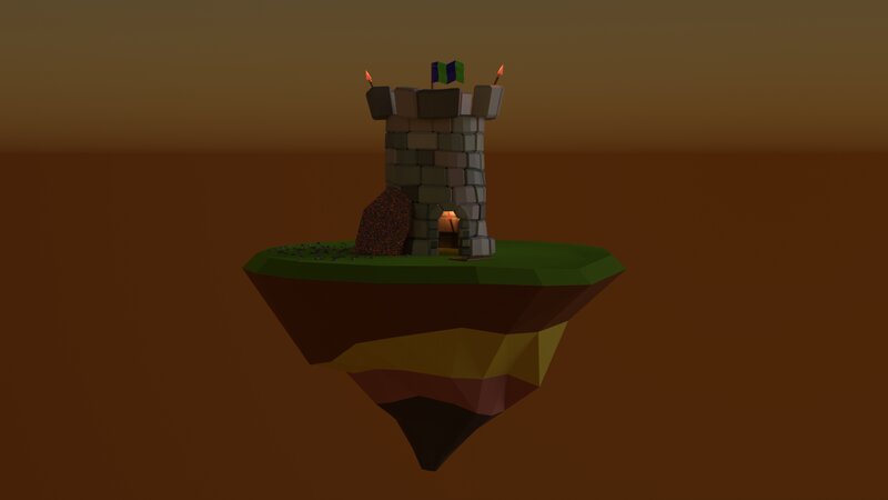 Stone Tower on Floating Island