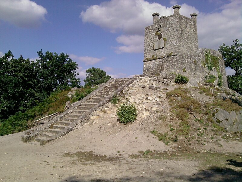 Stone Tower on Hill — Gray