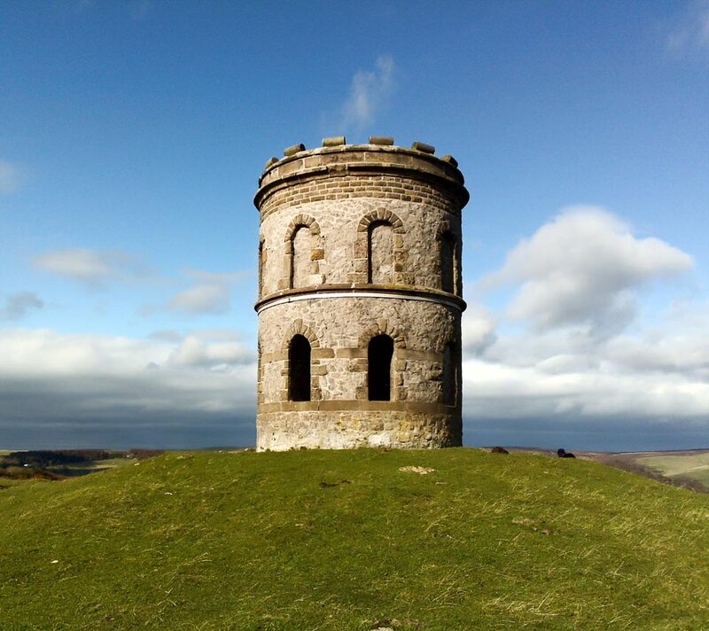 Stone Tower on Hill — Green