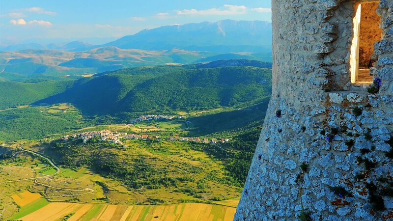Stone Tower Overlooking Valley