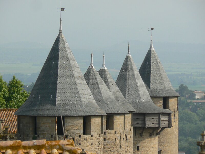 Stone Towers with Conical Roofs